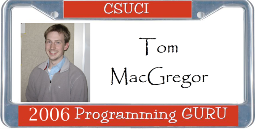 Tom MacGregor 2006 Programming Guru