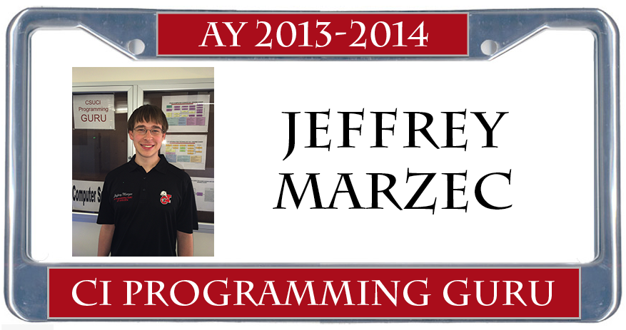 Jeffrey Marzec CI Programming GURU AY 2013/2014